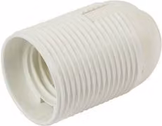Portalampada Fanton in plastica bianco con attacco E27