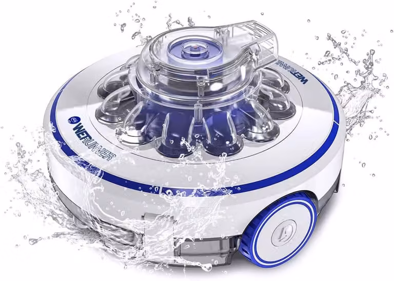 Robot pulitore elettrico per piscine, con batteria ricaricabile, adatto a piscine fuori terra fino a 35 m²