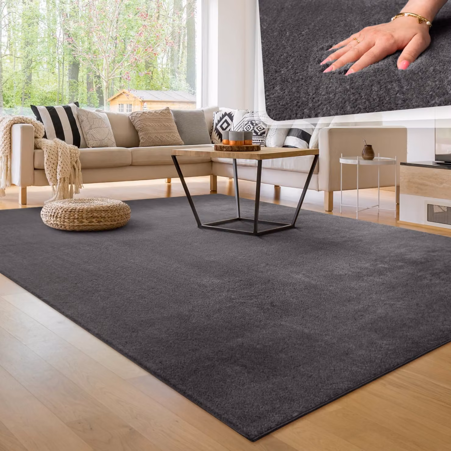 Tappeto Calia Italia antracite L: 240 cm, P: 340 cm – 3