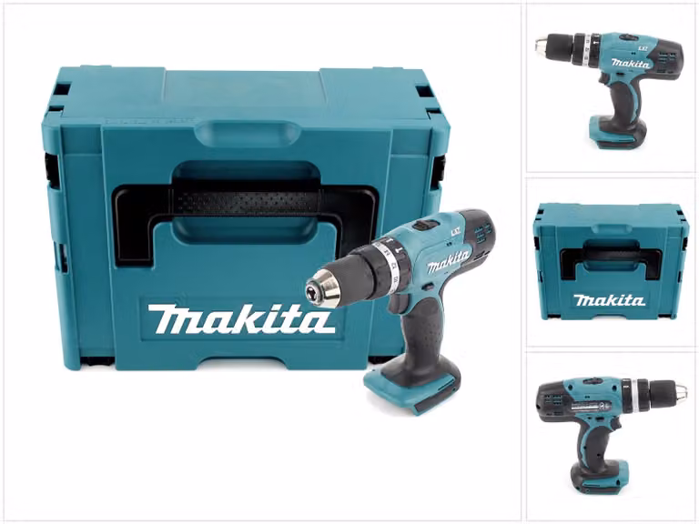 Trapano a percussione a batteria Makita DHP 453 ZJ 18V 42Nm in Makpac - senza batteria e caricabatterie