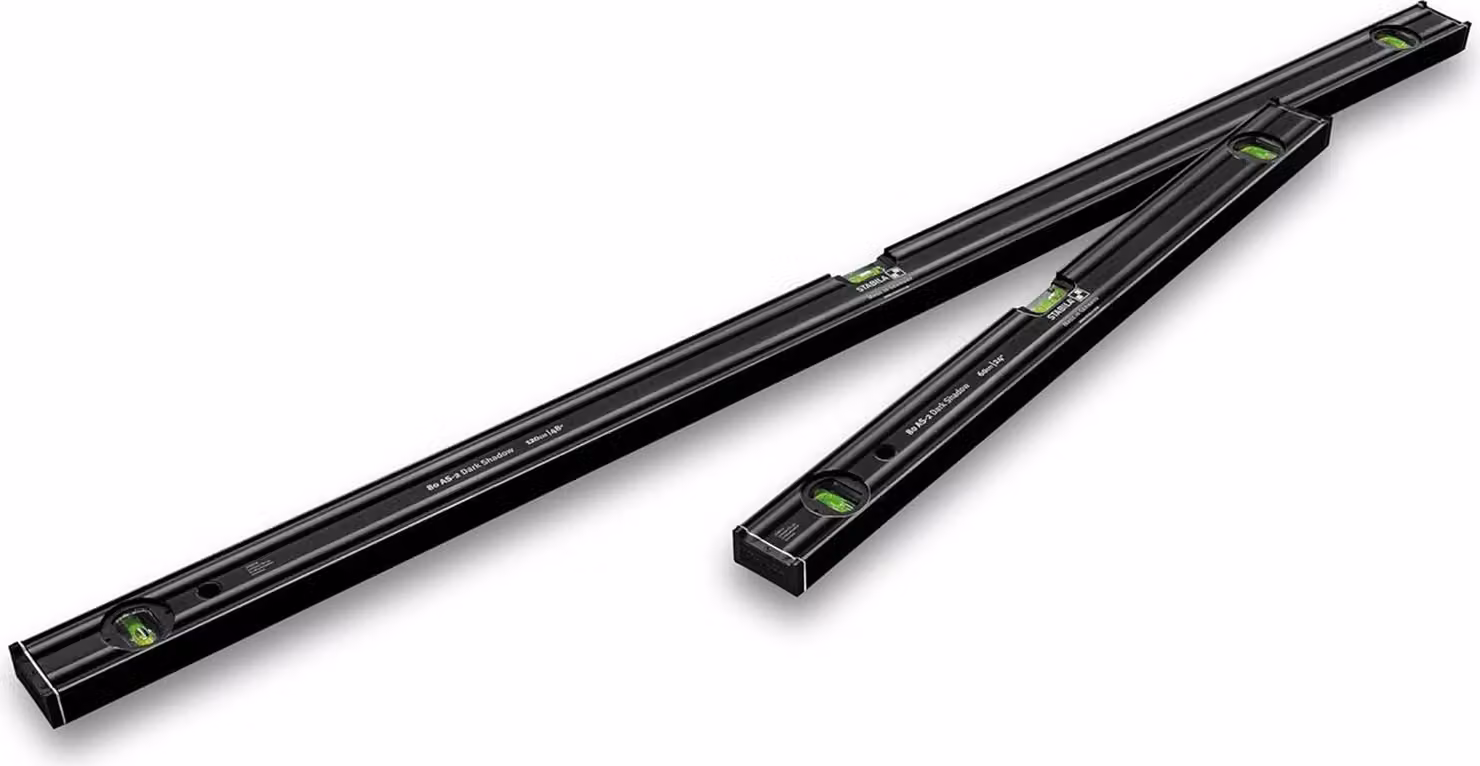 Stabila Dark Shadow 20032 Spirit level set 60 cm, 120 cm 0.5 mm/m