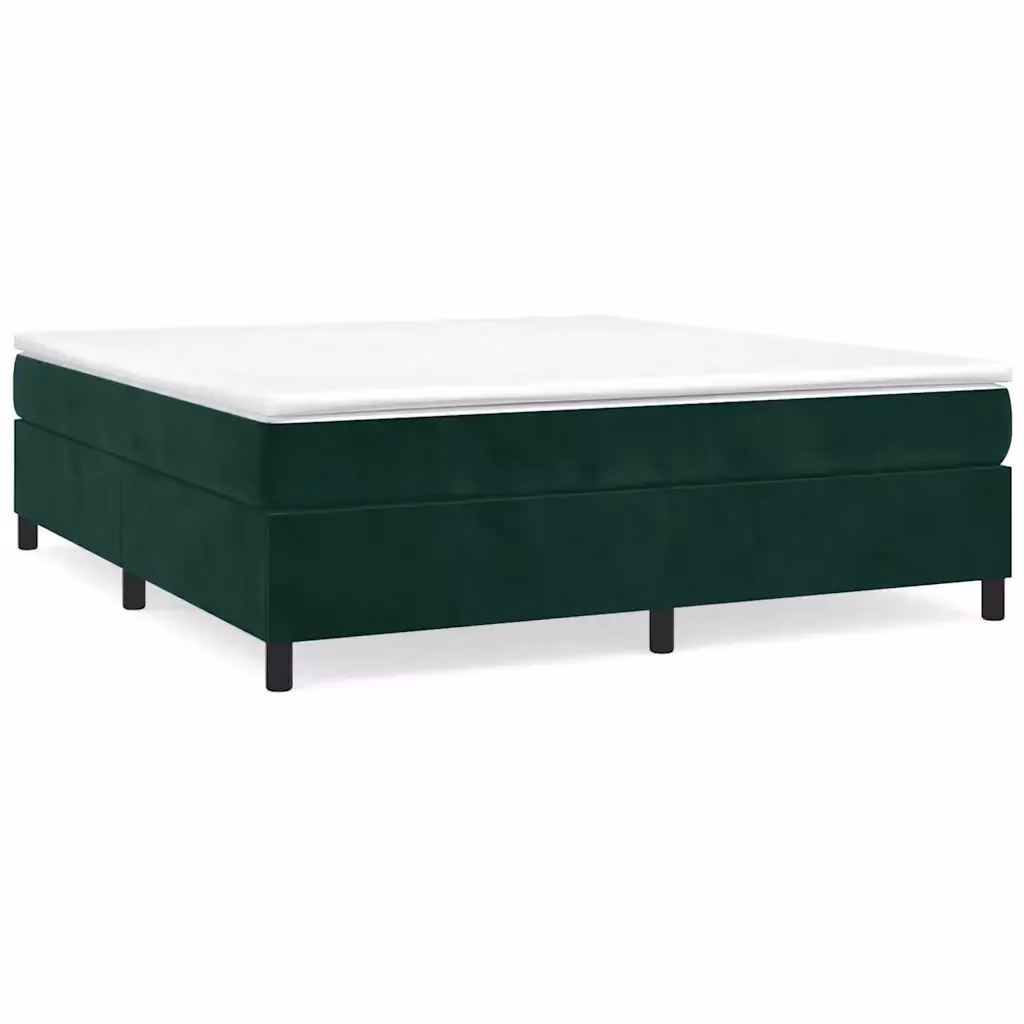 Struttura Letto Imbottita in Velluto Verde con Doghe a Rete vidaXL L: 160 cm, P: 200 cm, H: 35 cm – 2