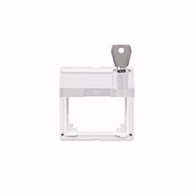 Anello intermedio con coperchio ribaltabile e pannello di scrittura, chiudibile a chiave, bianco polare, AQUADESIGN
