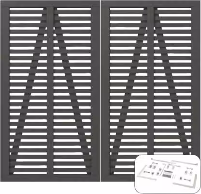 Doppia porta PLUS Harmoni incl. ferramenta 200 x 180 cm grigio RAL 7022