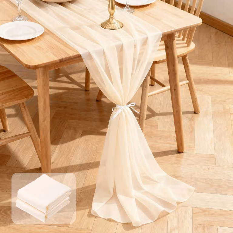 Omgoods - Set di 2 tovagliette in chiffon per decorazioni festive