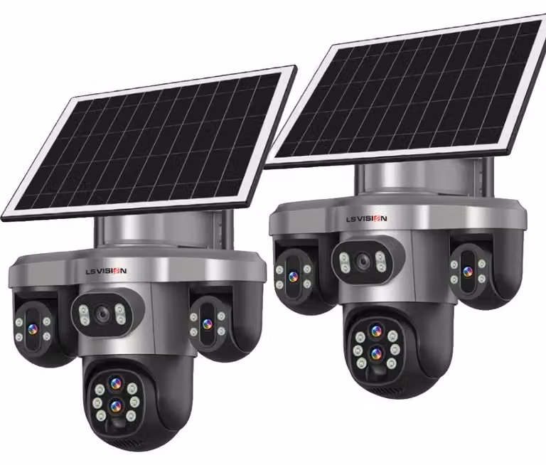 Telecamera di sicurezza, zoom ottico 10x, alimentata a energia solare, 2PC, 20MP, 4G, zoom 10x