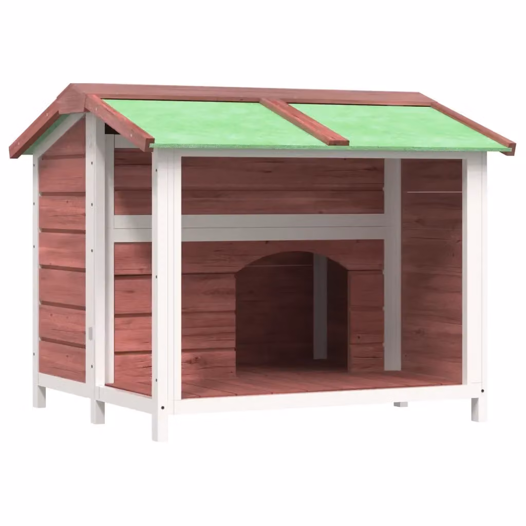 Cuccia per cani Moka vidaXL in legno di pino massello, resistente alle intemperie, L: 96 cm, P: 87 cm, H: 80,5 cm – 2