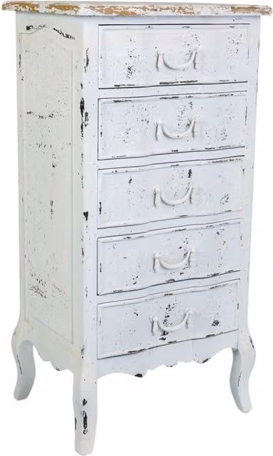 Settimanale in legno bianco 50x40x98