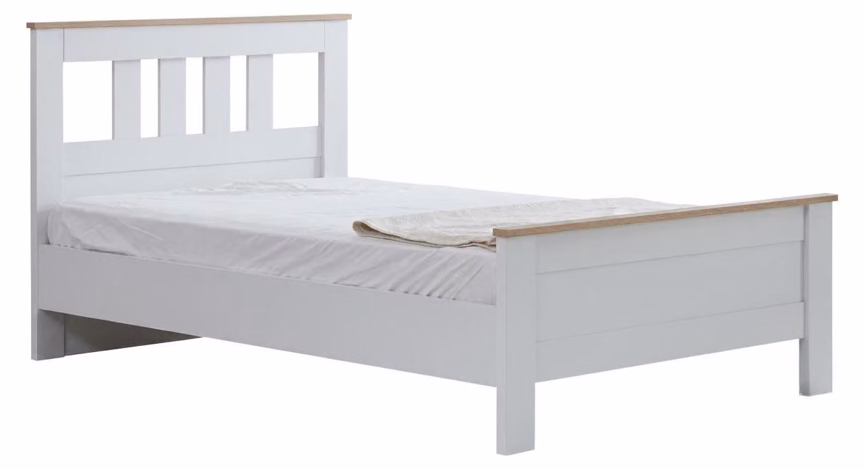 Letto bianco, letto in legno, letto per ragazzi, minimalismo, camera da letto per adolescenti, camera da letto moderna