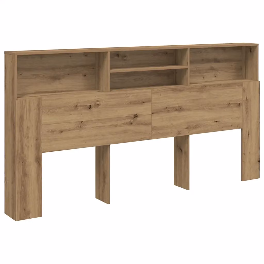 Testiera con ripiano integrato vidaXL in MDF marrone moderno L: 200 cm, P: 19 cm, H: 103,5 cm – 2