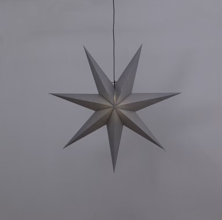 Star Trading Paper Star Ozen, figura decorativa leggera, grigio, IP20, 1 lampadina, E14, 25 W