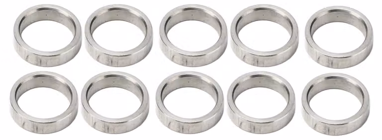10 distanziatori a disco, diametro esterno 15 mm, diametro interno 12 mm, set di accessori in acciaio inossidabile, kit 3515-0015-0040