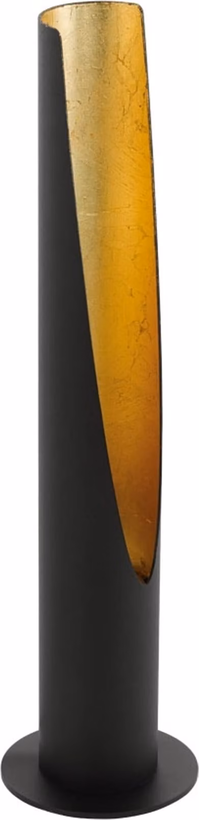 Lampada Da Tavolo Moderna Barbotto Acciaio Nero 1 Luce Gu10 4,5W