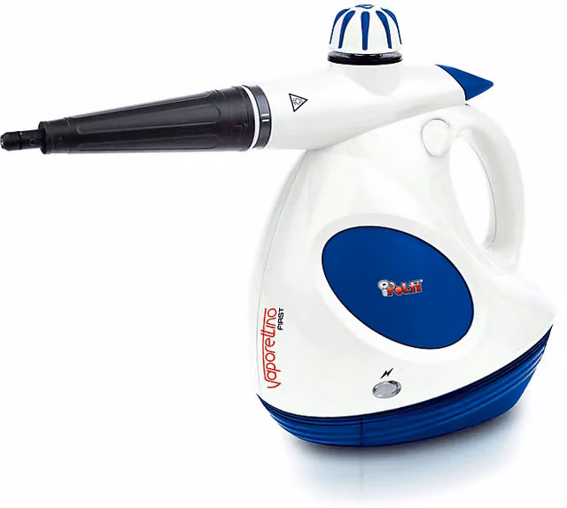 Pulitore a vapore portatile a mano Polti Vaporetti First Bianco e Blu, 1000 W, 3 bar