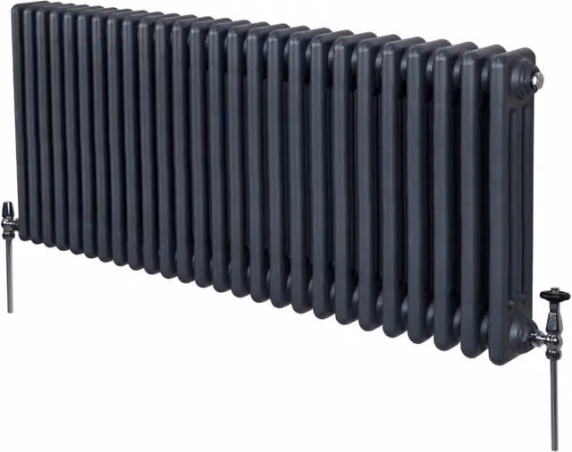 Radiatore Termosifone a 3 Colonne in Acciaio Monster Shop Grigio Antracite L: 60 cm, H: 119,2 cm – 1