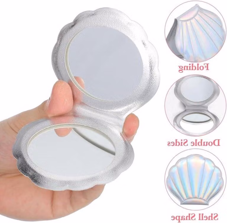 Specchio da trucco portatile – Mini specchio da viaggio, specchio da trucco compatto per bambini e adulti, ideale per l'uso a casa e in viaggio
