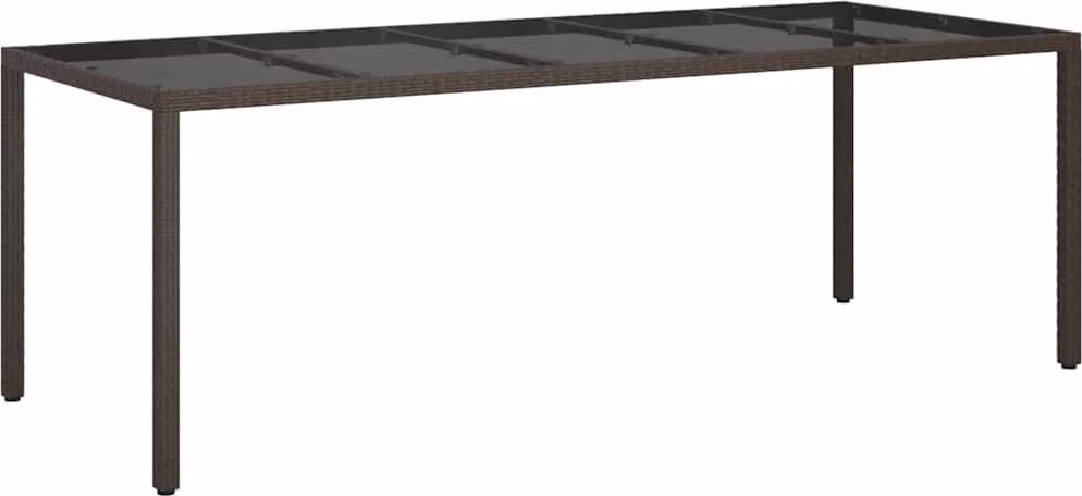 Tavolo da Giardino Marrone 250 x 100 x 75 cm polyrattan
