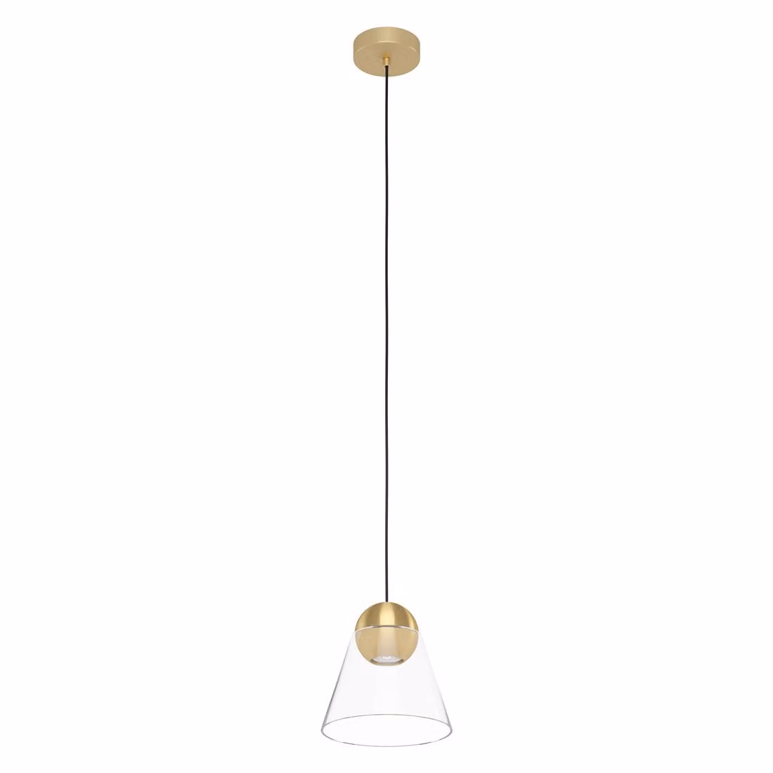 Lampadario Contemporaneo Cerasella 1 Luce Acciaio Ottone Spazzolato
