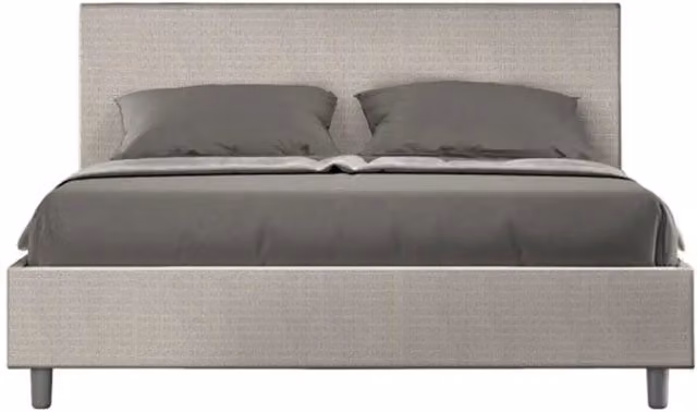 Letto matrimoniale con contenitore imbottito Ityhome Adele bianco L/P/H: 160 x 200 x 106 cm