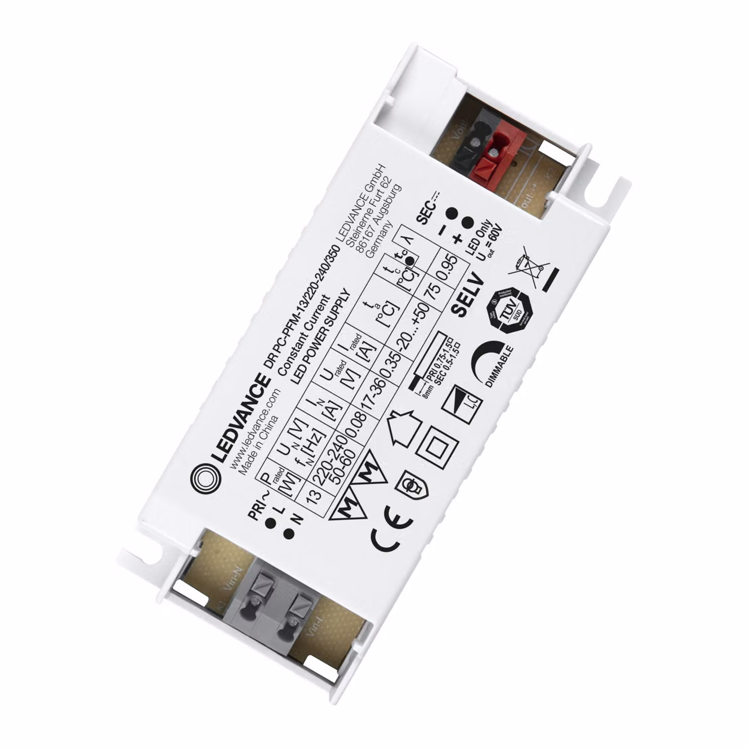Driver LED 350mA, 13W, IP20 DRPCPFM13/220240/350