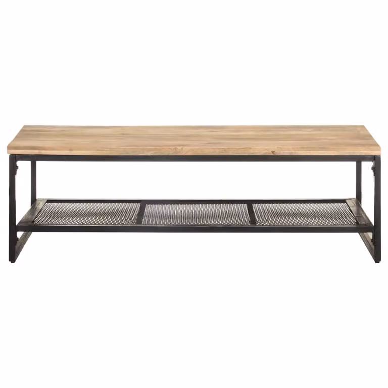 Tavolino 110x60x35 cm in legno massiccio di mango