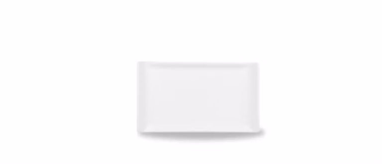 Vassoio rettangolare bianco in porcellana diametro 17 x 10 cm linea Melamine 6 pezzi