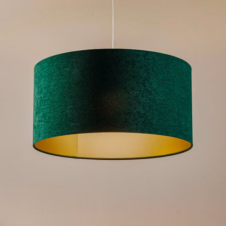 Lampada a sospensione Salina Maco Design, dimmerabile, Verde, Soggiorno / Sala da pranzo, Tessuto / Stoffa / Seta, Moderno, Lampada a sospensione