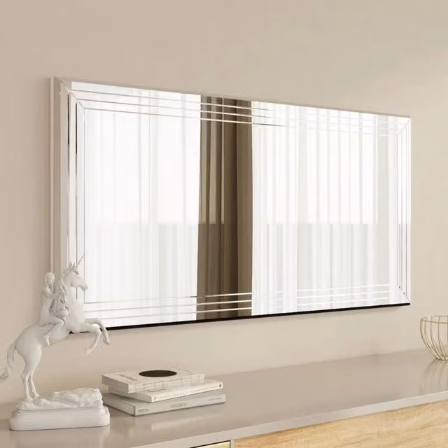 Specchio rettangolare moderno Roure bianco L: 60 cm, H: 120 cm