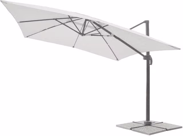 Ombrellone a braccio Top Eventi in alluminio grigio, L: 400 cm, P: 300 cm, H: 260 cm – 1