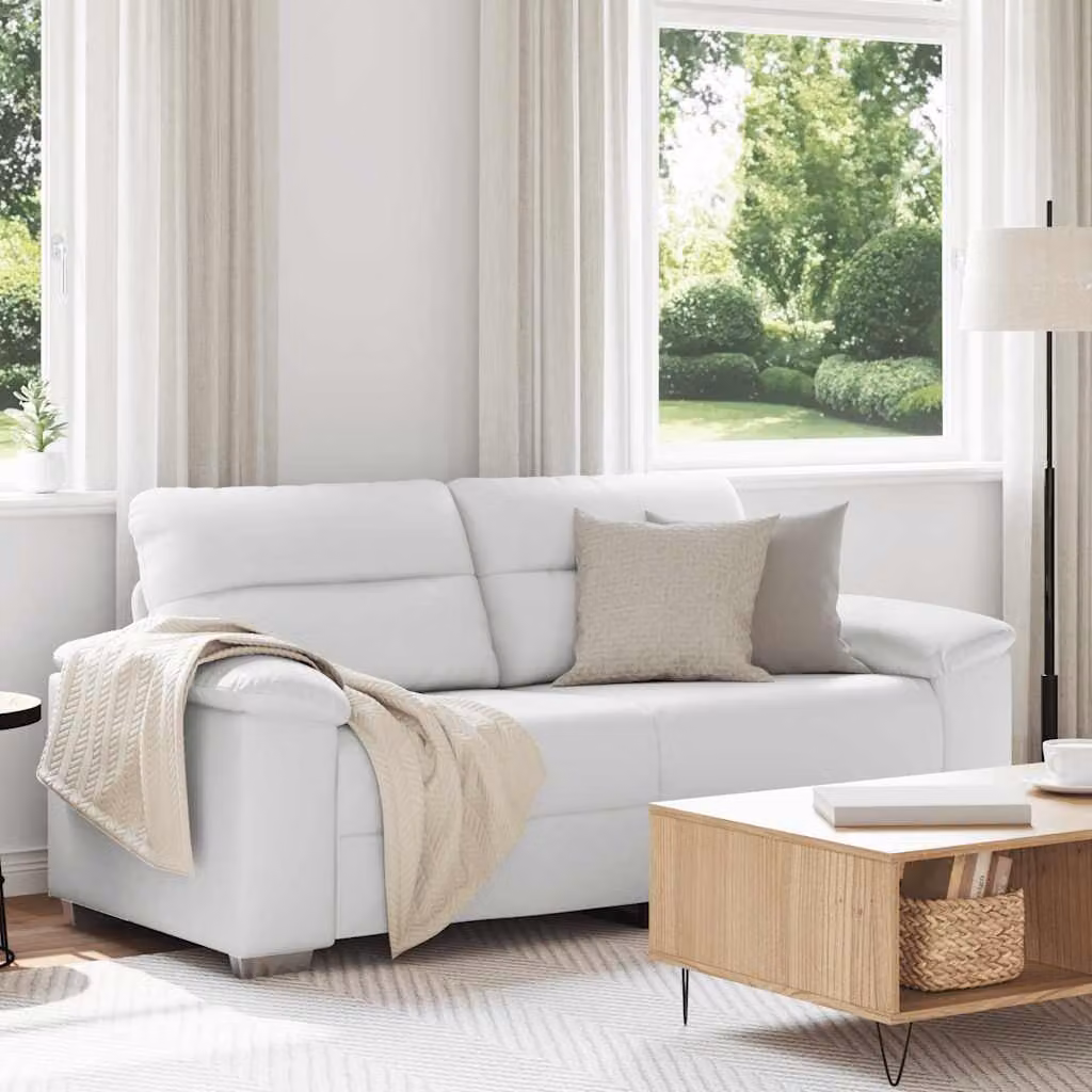 Divano a 2 posti vidaXL in similpelle bianco moderno L: 180 cm, P: 81 cm, H: 84 cm