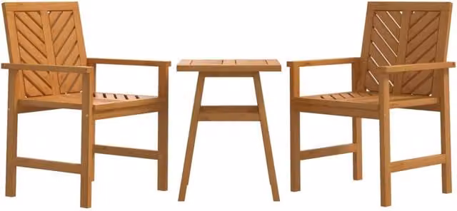 Set da Salotto da Giardino 3 pz | Set di Mobili da Esterno in Legno Massello di Acacia