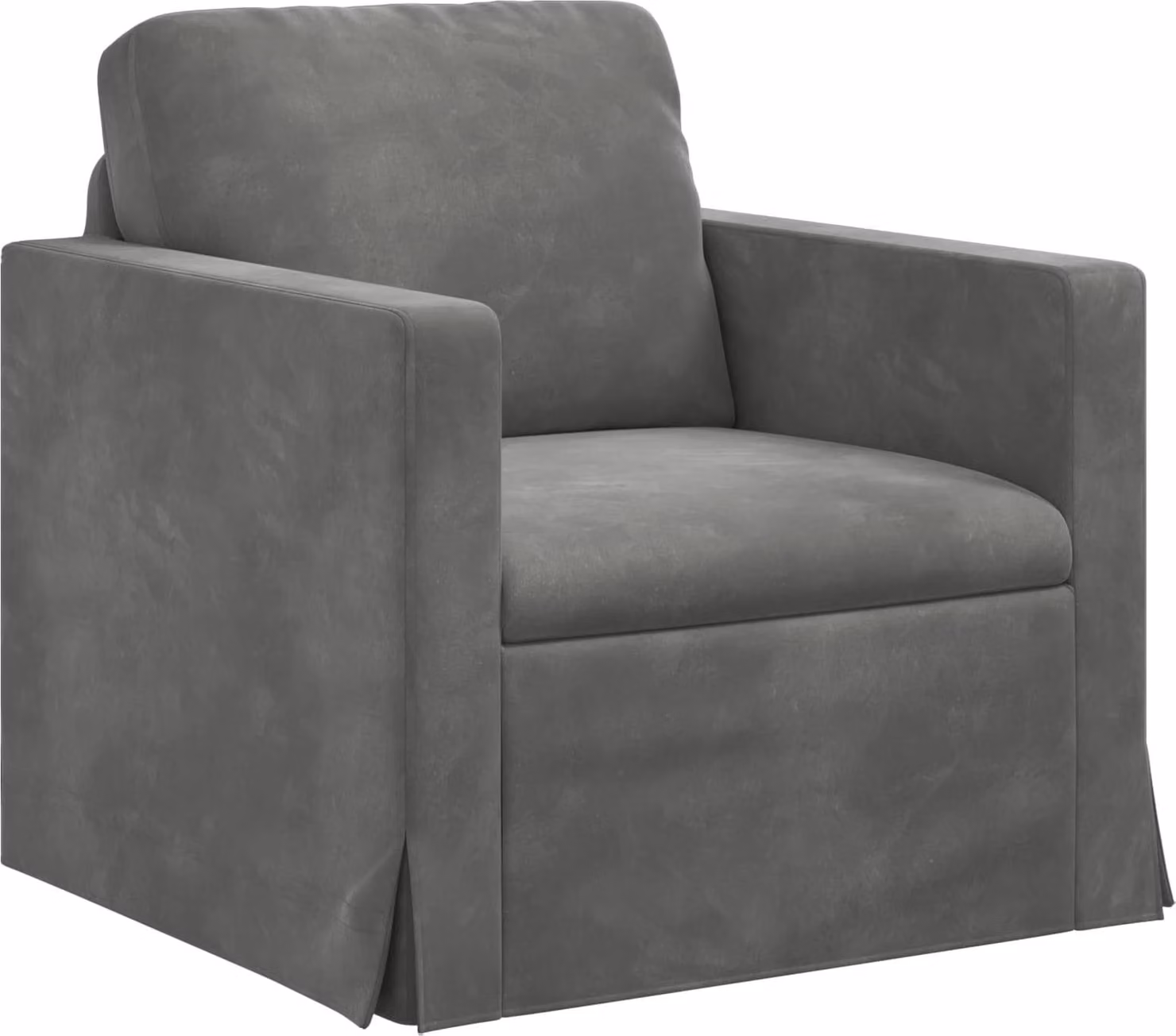Divano Grigio scuro 78 x 78 x 80 cm Velluto