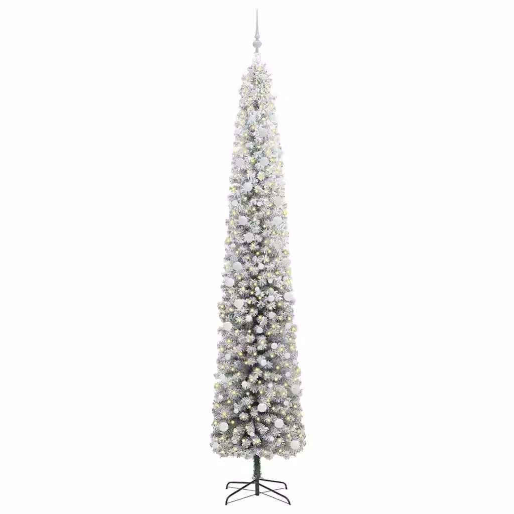 Albero di Natale artificiale moderno vidaXL verde con 300 LED luce bianca calda, Altezza: 300 cm – 2