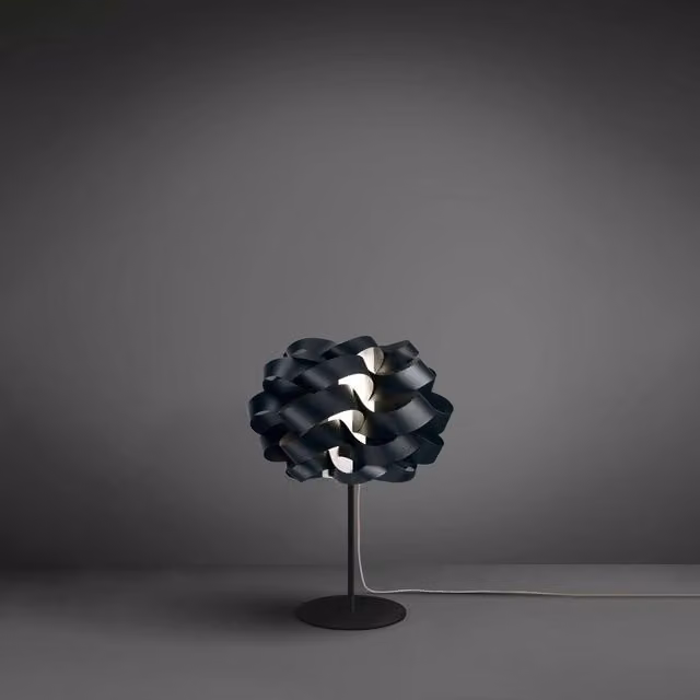 Lampada da scrivania moderna Cloud Polilux Linea Zero in metallo e plastica nera con attacco E14