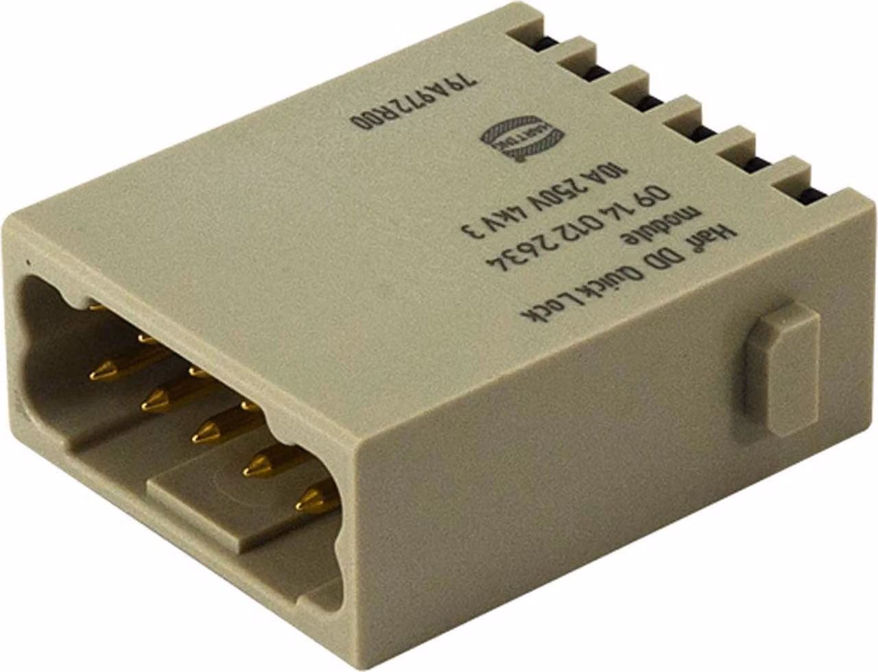 HARTING Han DD modulo inserto maschio (M) connettore Quick-Lock, 12 poli 250 V, 10 A - 1 pezzo