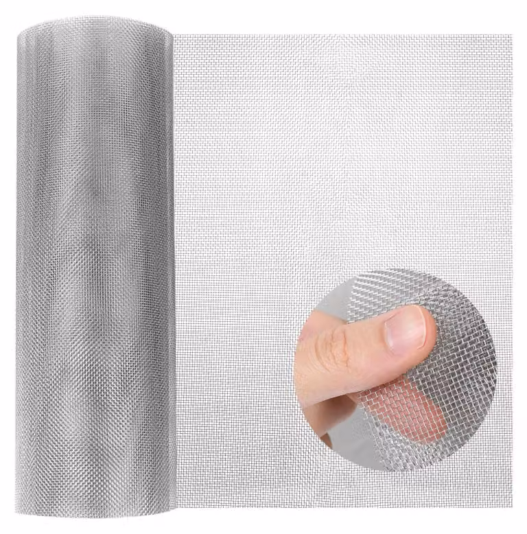 Rotolo di rete metallica in acciaio inossidabile, dimensioni 2 m x 33 cm, maglia di 1,25 mm
