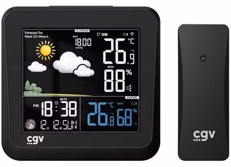 Wireless weather station - CGV - MY METEO-1NC - Color screen - Touch control - Clock and calendar