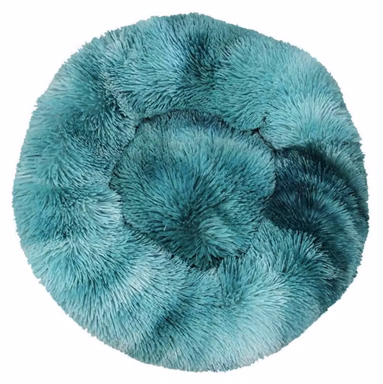 Cuccia per cani, cuccia per gatti, morbida, rotonda, in peluche, 80 cm, grigio chiaro