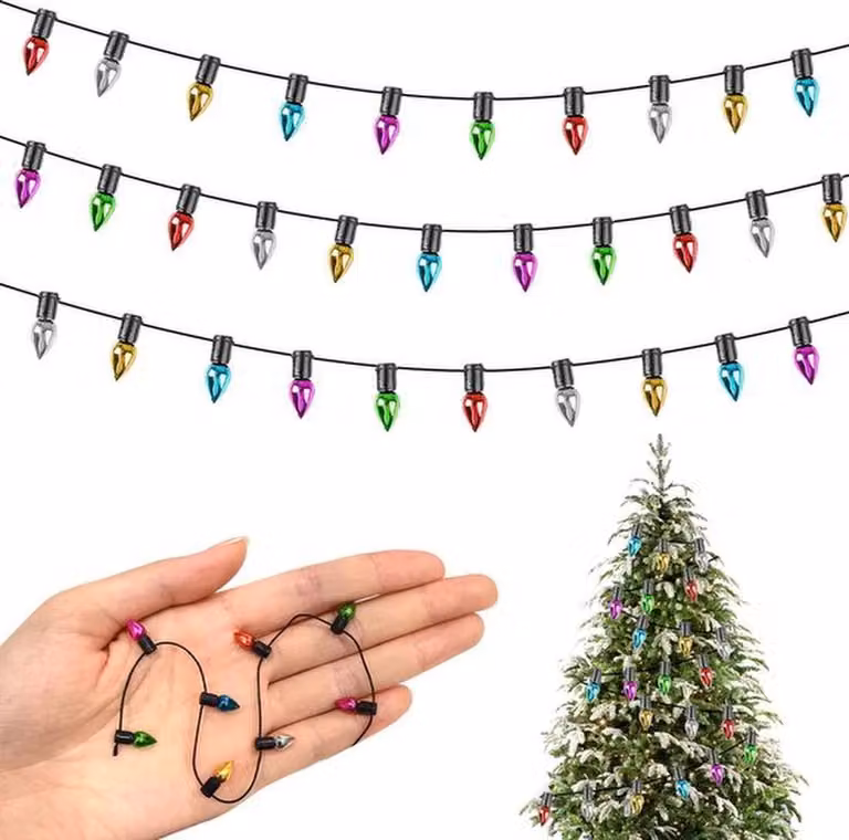 Azomor: filarino luminoso colorato in miniatura per casette dei gnomi e decorazioni natalizie