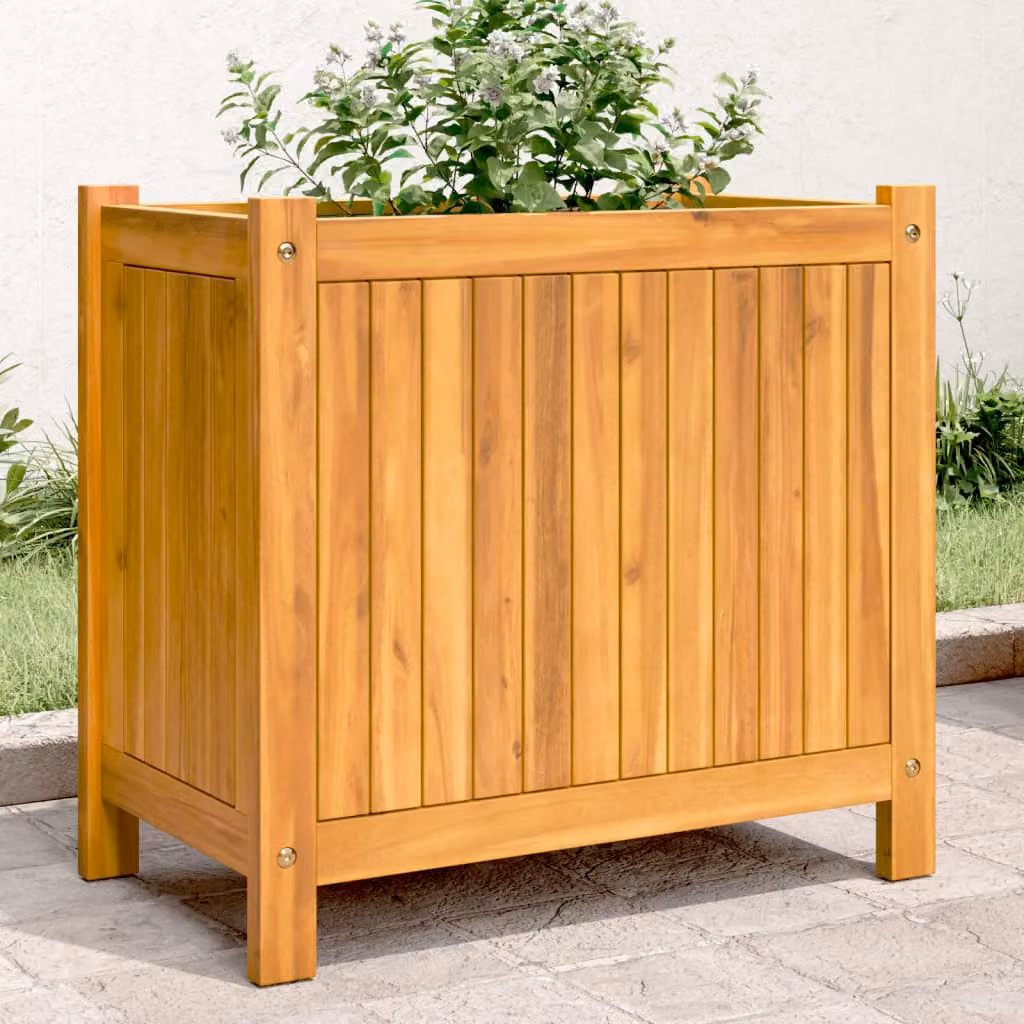 Fioriera da giardino vidaXL in legno di acacia marrone L: 54 cm, P: 31 cm, H: 50 cm