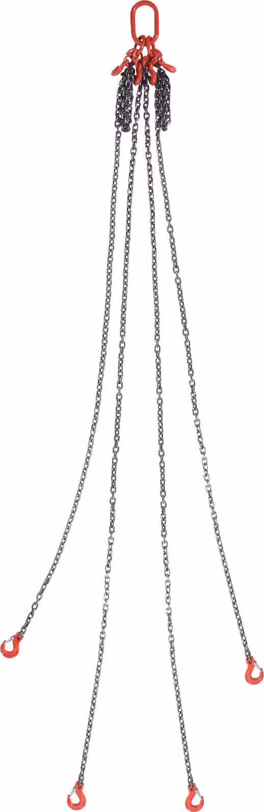 SucceBuy imbracatura a catena, 3/8 di pollice x 10 piedi, con gancio, sollevatori a catena per motori G80, 18400 libbre/8 tonnellate, per sollevatori a motore, con ganci di presa a 4 gambe e regolatori