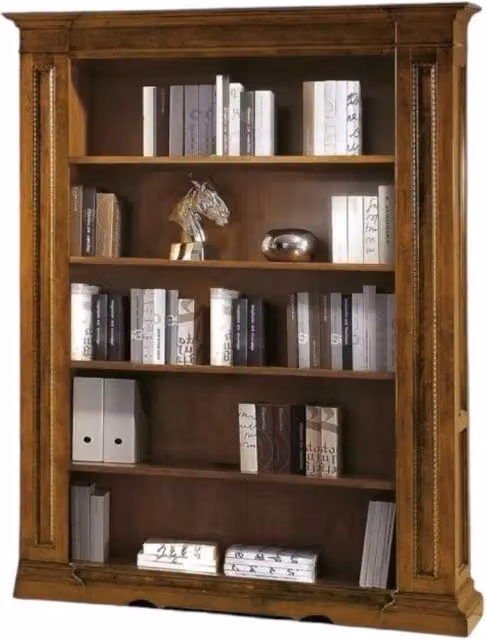 Libreria classica in legno con 5 ripiani Mobili 2G marrone L: 160 cm, P: 43 cm, H: 206 cm – 4