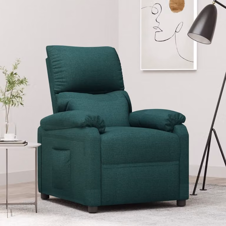 Maison Exclusive - Poltrona relax in tessuto verde scuro