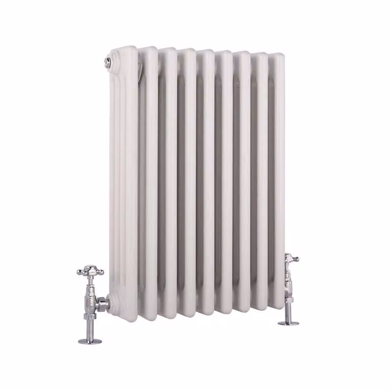 Radiatore Orizzontale Bianco in Stile Ghisa - 670W - 600mm x 425mm