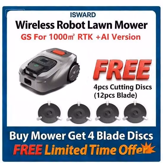 Robot tosaerba wireless con AI Vision, 1000 m², 4G WiFi