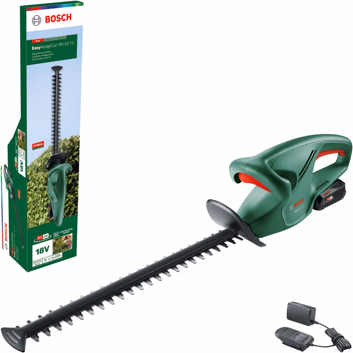 BOSCH Home & Garden 0600849M00 BOSCH Home & Garden EasyHedgeCut 18V-52-13 Tagliasiepi a batteria 18,0 V, senza batteria