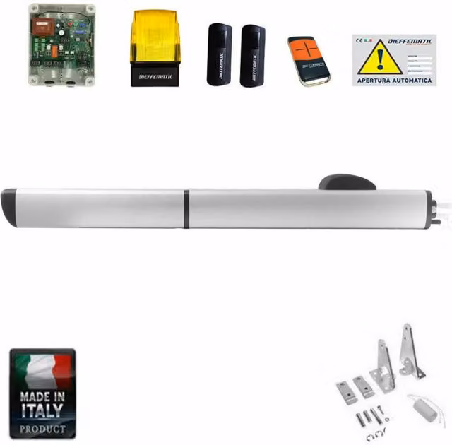 KIT COMPLETO AUTOMAZIONE APRI CANCELLO A BATTENTE 1 ANTA 4 MT PH1 390 IDRAULICO