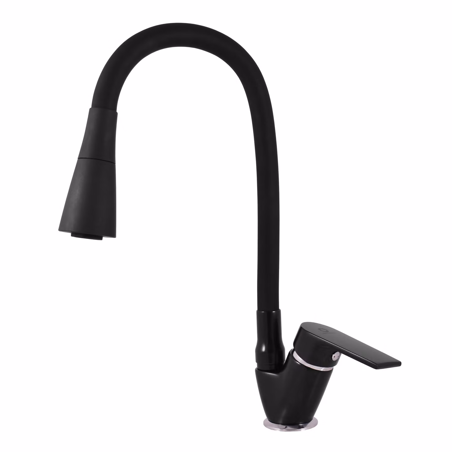 Slezák-RAV Slezák Rav Miscelatore a leva flessibile per lavabo con doccia CO106/13CMATC Colore: nero opaco/cromo, Dimensione: 3/8''