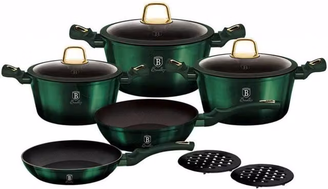 Berlinger haus BH-6065 EMERALD Set di pentole antiaderenti in titanio