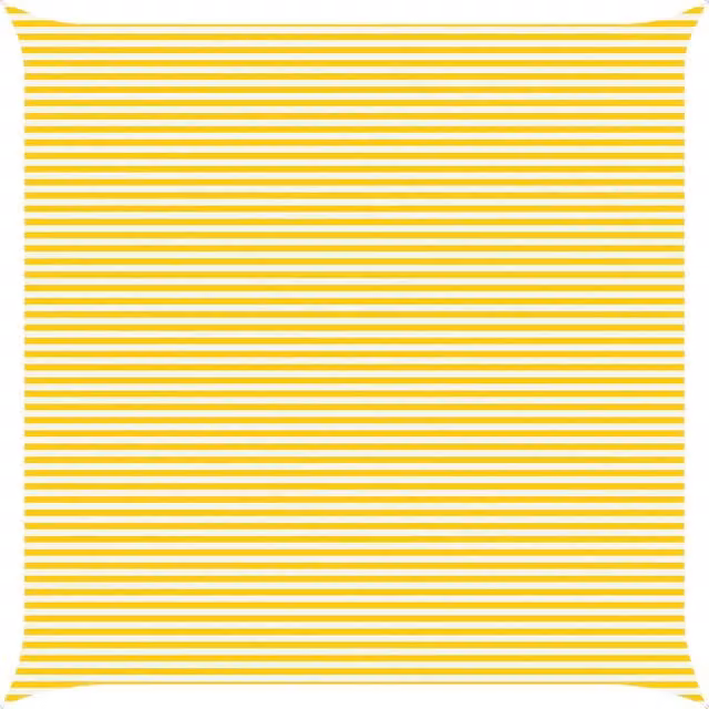 Vela Parasole Quadrata in Poliestere Giallo e Bianco 7 x 7 m